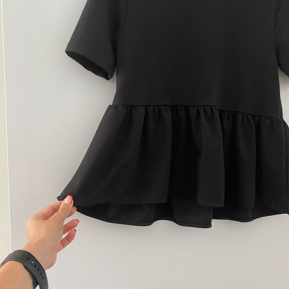 Zara Poplin Black Top - Picture 1 of 3